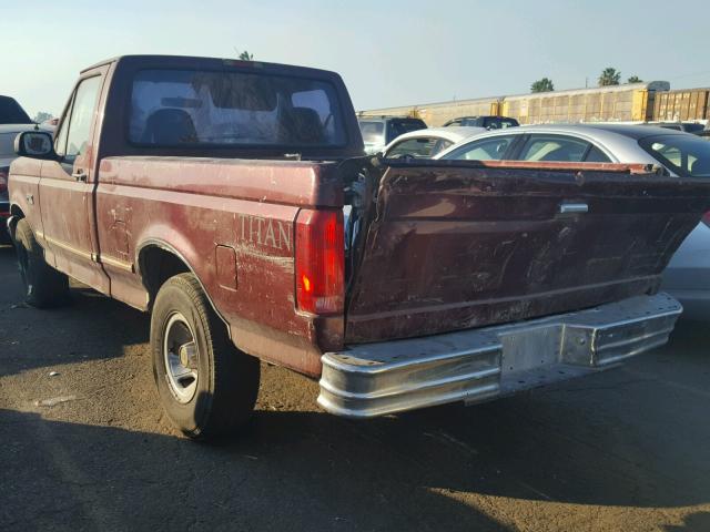 1FTEF15Y5TLC21105 - 1996 FORD F150 MAROON photo 3