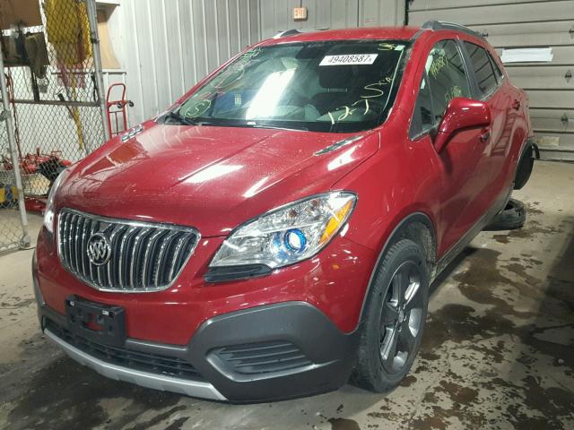 KL4CJASB5DB130956 - 2013 BUICK ENCORE RED photo 2