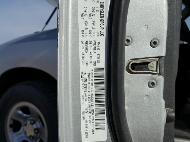 1D7RB1GK4BS702740 - 2011 DODGE RAM 1500 SILVER photo 10