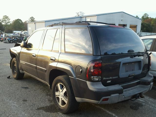 1GNDS13S842118135 - 2004 CHEVROLET TRAILBLAZE GRAY photo 3