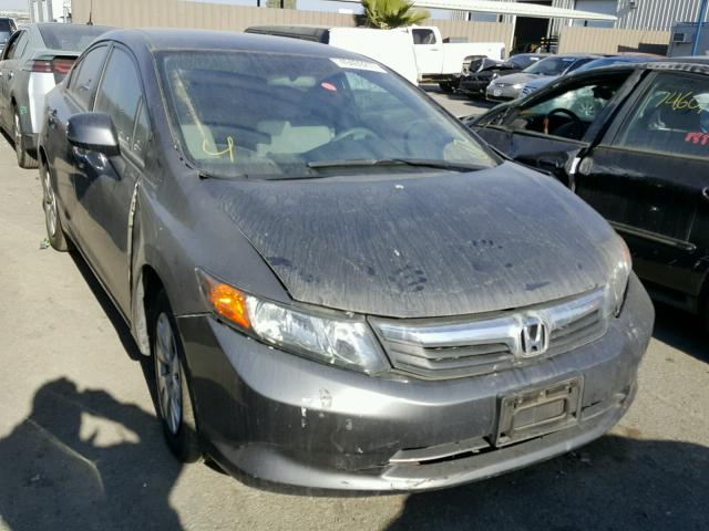 2HGFB2F59CH609799 - 2012 HONDA CIVIC LX GRAY photo 1