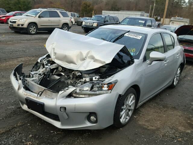 JTHKD5BH8C2069152 - 2012 LEXUS CT 200 SILVER photo 2