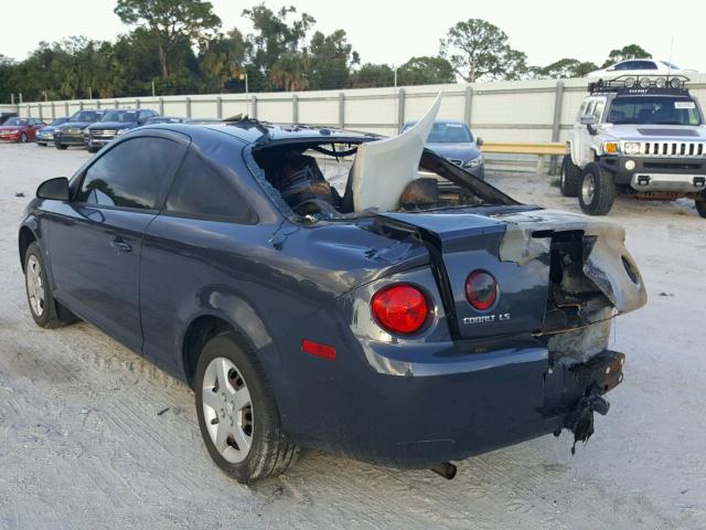 1G1AK18F787152298 - 2008 CHEVROLET COBALT LS GRAY photo 3