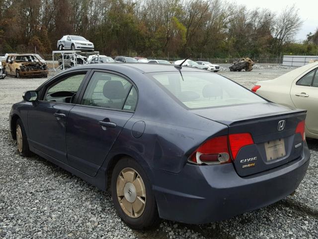 JHMFA36288S024921 - 2008 HONDA CIVIC HYBR GRAY photo 3