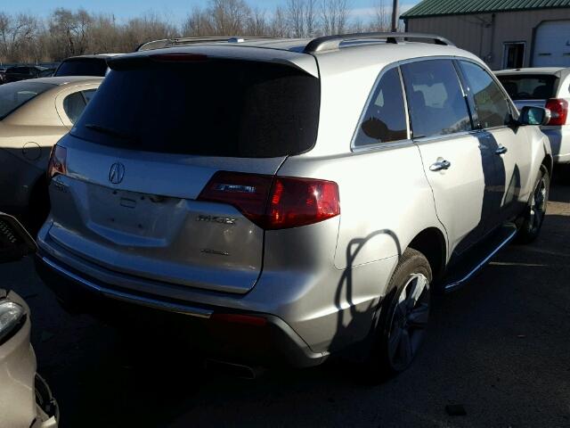 2HNYD2H65BH516939 - 2011 ACURA MDX TECHNO SILVER photo 4