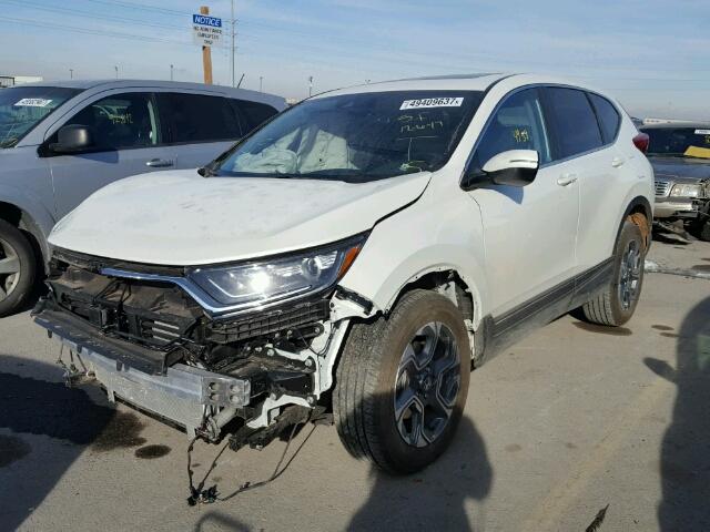 2HKRW2H89HH663514 - 2017 HONDA CR-V EXL WHITE photo 2