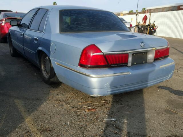 2MEFM75W3XX614524 - 1999 MERCURY GRAND MARQ BLUE photo 3