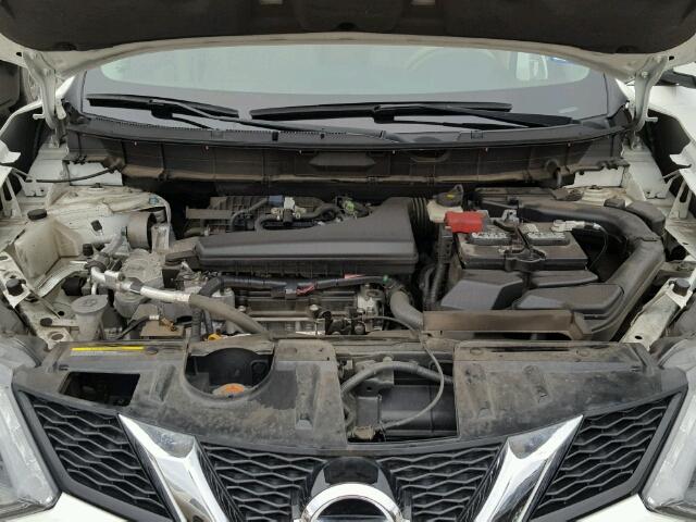 5N1AT2MV4FC845014 - 2015 NISSAN ROGUE S WHITE photo 7