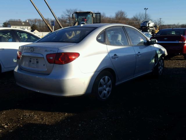 KMHDU46D48U283963 - 2008 HYUNDAI ELANTRA GL SILVER photo 4