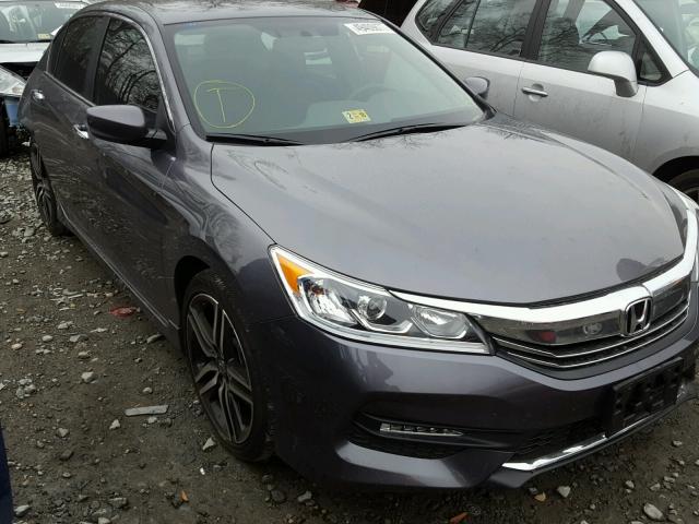 1HGCR2F14HA163112 - 2017 HONDA ACCORD SPO GRAY photo 1