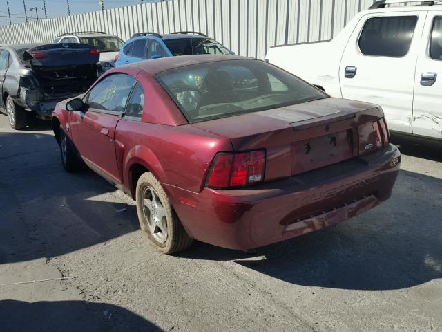 1FAFP40404F119496 - 2004 FORD MUSTANG RED photo 3