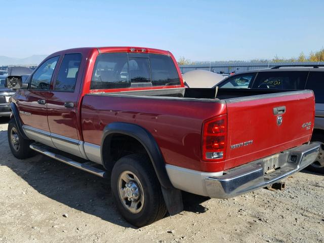 3D7KS28C36G179836 - 2006 DODGE RAM 2500 S RED photo 3
