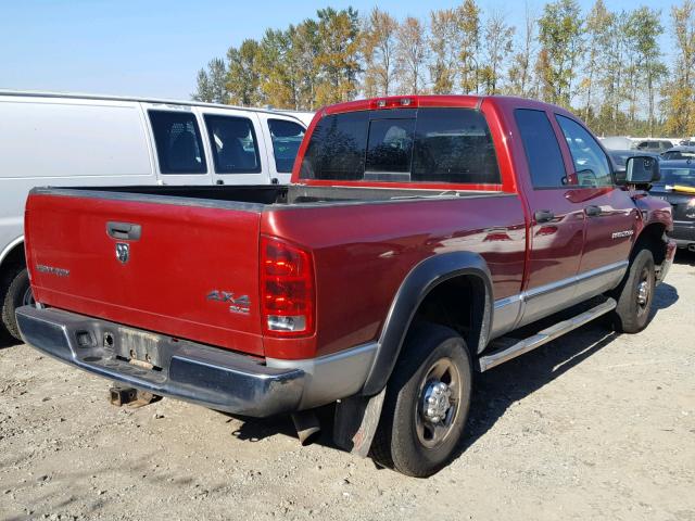 3D7KS28C36G179836 - 2006 DODGE RAM 2500 S RED photo 4