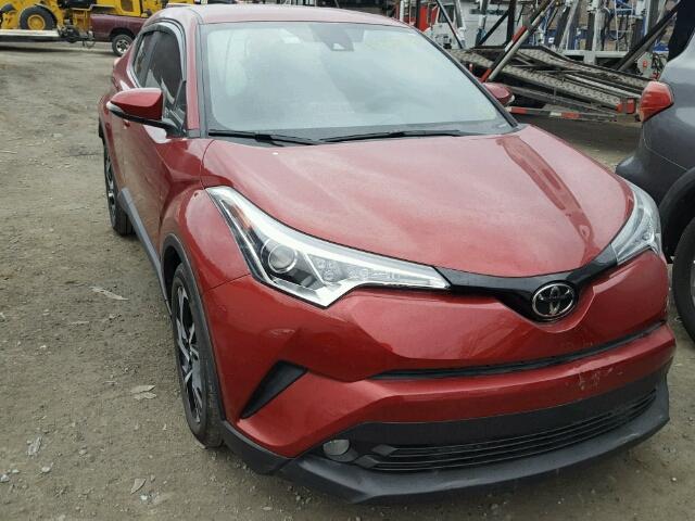 NMTKHMBX2JR019570 - 2018 TOYOTA C-HR XLE RED photo 1