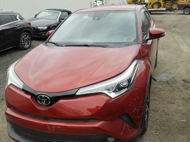 NMTKHMBX2JR019570 - 2018 TOYOTA C-HR XLE RED photo 2