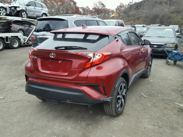 NMTKHMBX2JR019570 - 2018 TOYOTA C-HR XLE RED photo 4