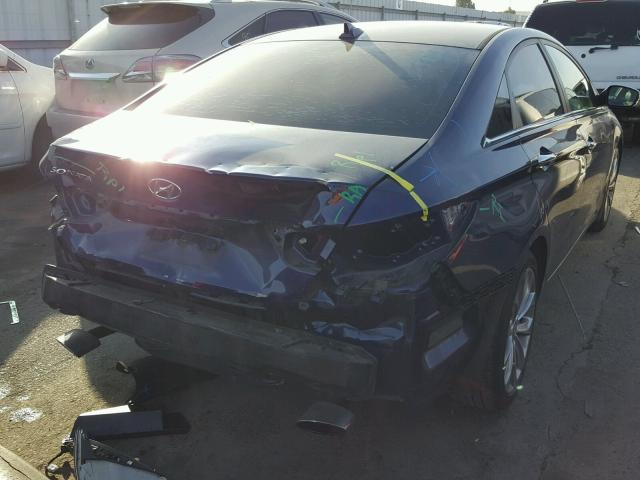 5NPEC4AC3CH376826 - 2012 HYUNDAI SONATA SE BLUE photo 4