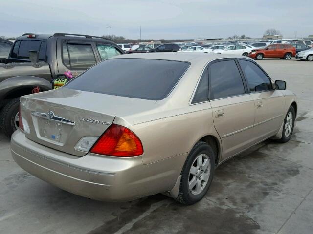 4T1BF28B22U212995 - 2002 TOYOTA AVALON XL TAN photo 4