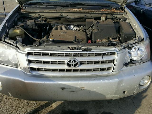 JTEHF21A510007916 - 2001 TOYOTA HIGHLANDER SILVER photo 7