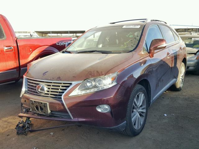 JTJBK1BA3F2483413 - 2015 LEXUS RX 350 BURGUNDY photo 2