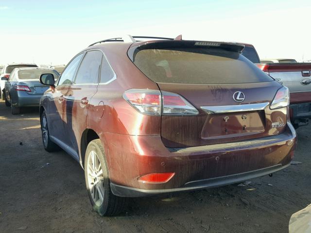 JTJBK1BA3F2483413 - 2015 LEXUS RX 350 BURGUNDY photo 3