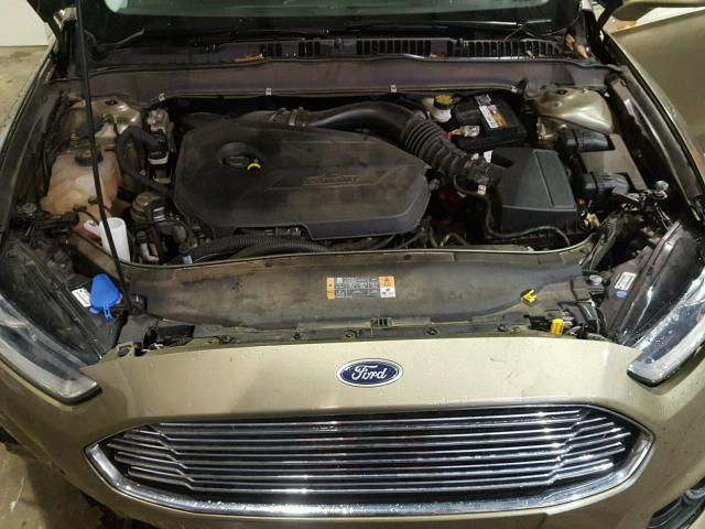 3FA6P0HR7DR138560 - 2013 FORD FUSION SE GREEN photo 7