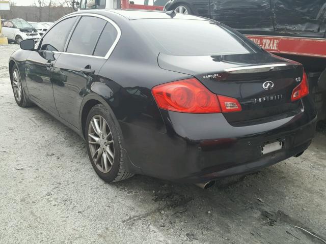 JN1CV6AP8AM403489 - 2010 INFINITI G37 BASE BLACK photo 3