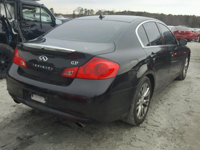 JN1CV6AP8AM403489 - 2010 INFINITI G37 BASE BLACK photo 4