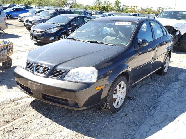 KL5JD52Z24K963371 - 2004 SUZUKI FORENZA S BLACK photo 2