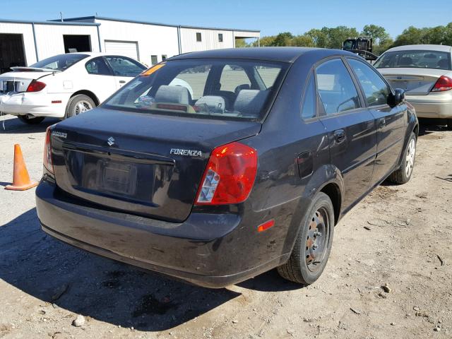 KL5JD52Z24K963371 - 2004 SUZUKI FORENZA S BLACK photo 4