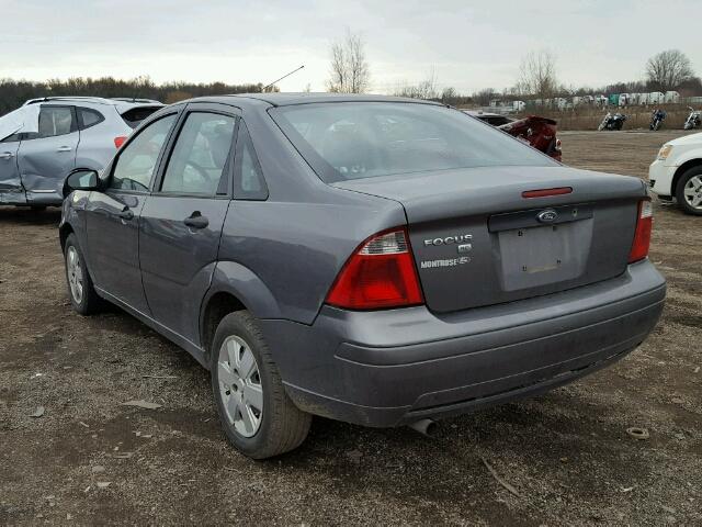 1FAFP34N37W129196 - 2007 FORD FOCUS ZX4 GRAY photo 3