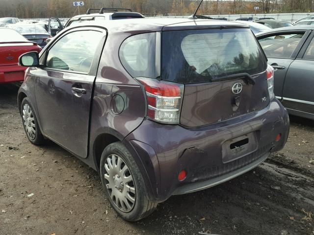 JTNJJXB00CJ013039 - 2012 TOYOTA SCION IQ PURPLE photo 3