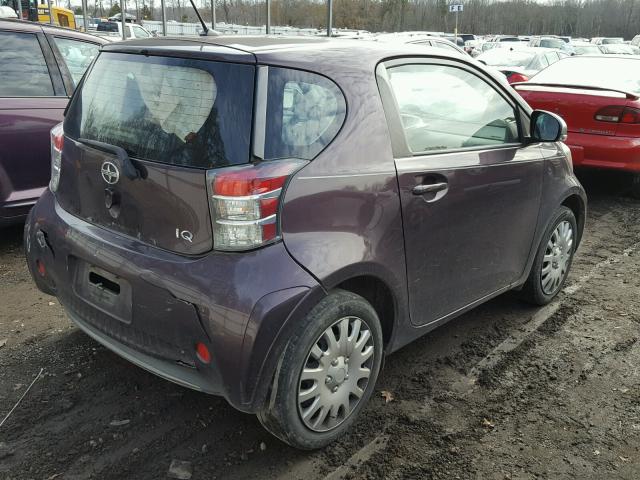 JTNJJXB00CJ013039 - 2012 TOYOTA SCION IQ PURPLE photo 4