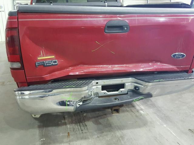 1FTRX17WX1KA55841 - 2001 FORD F150 RED photo 9