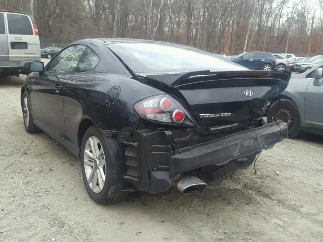 KMHHM66DX7U237288 - 2007 HYUNDAI TIBURON GS BLACK photo 3