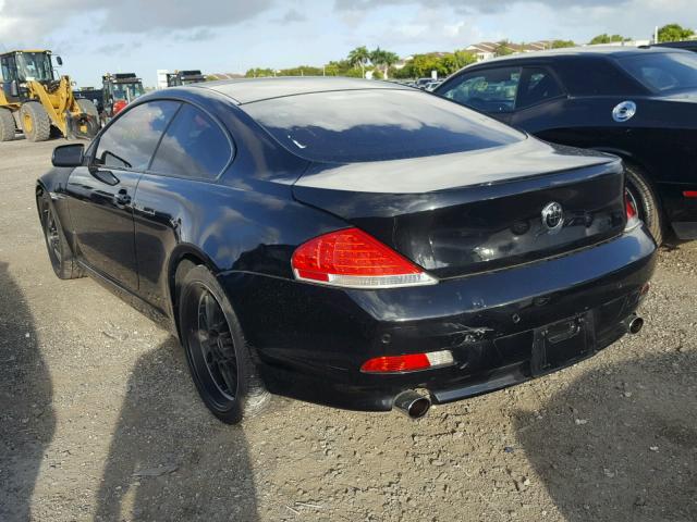 WBAEH73414B191232 - 2004 BMW 645 CI AUT BLACK photo 3