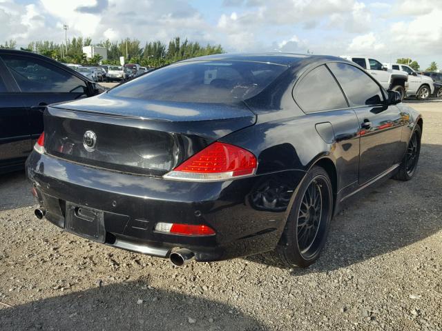 WBAEH73414B191232 - 2004 BMW 645 CI AUT BLACK photo 4