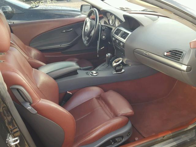 WBAEH73414B191232 - 2004 BMW 645 CI AUT BLACK photo 5