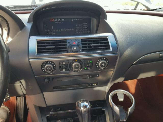 WBAEH73414B191232 - 2004 BMW 645 CI AUT BLACK photo 9