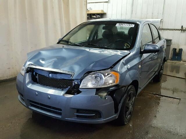 KL1TD56647B048228 - 2007 CHEVROLET AVEO BASE Bleu photo 2