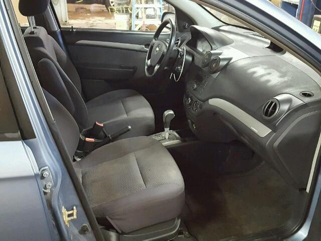 KL1TD56647B048228 - 2007 CHEVROLET AVEO BASE Bleu photo 5