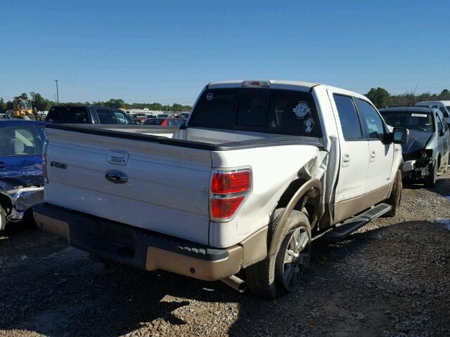 1FTFW1CT6BKE15450 - 2011 FORD F150 SUPER WHITE photo 4