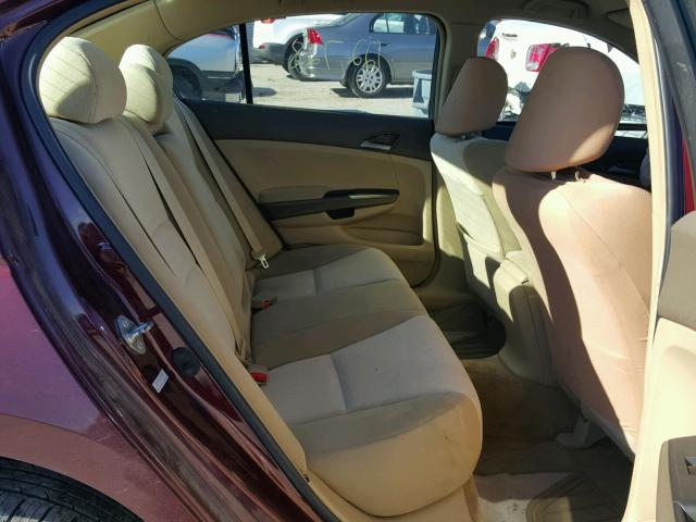 1HGCP26348A084563 - 2008 HONDA ACCORD LX MAROON photo 6