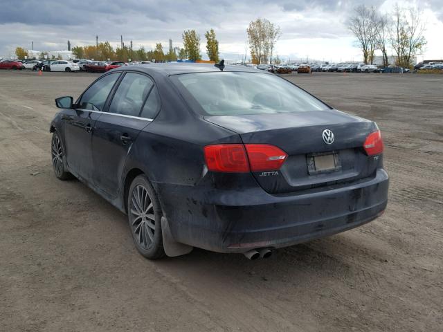 3VWWL7AJ1BM009403 - 2011 VOLKSWAGEN JETTA TDI BLACK photo 3