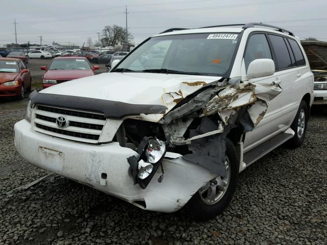 JTEHF21A420095519 - 2002 TOYOTA HIGHLANDER WHITE photo 2