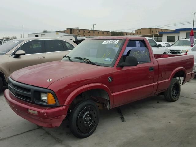 1GCCS1444S8186866 - 1995 CHEVROLET S TRUCK S1 MAROON photo 2