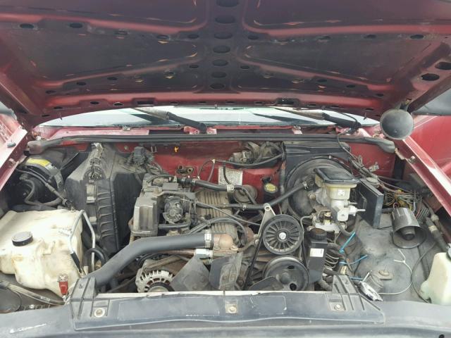 1GCCS1444S8186866 - 1995 CHEVROLET S TRUCK S1 MAROON photo 7