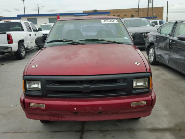 1GCCS1444S8186866 - 1995 CHEVROLET S TRUCK S1 MAROON photo 9