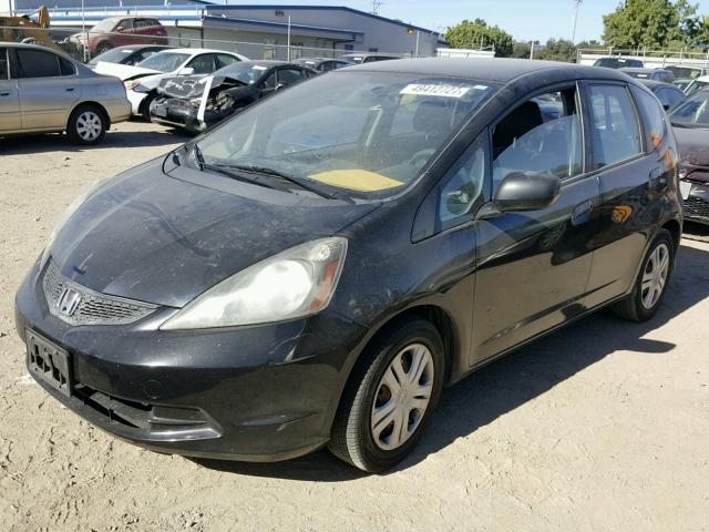 JHMGE87239S050249 - 2009 HONDA FIT BLACK photo 2