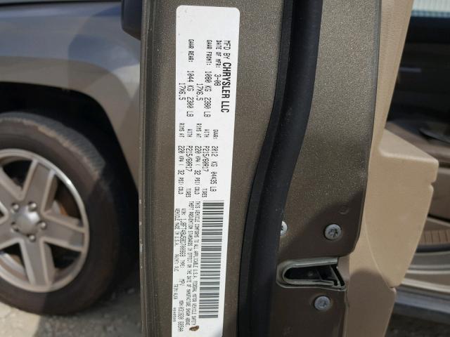 1J8FT48W58D700868 - 2008 JEEP PATRIOT LI TAN photo 10